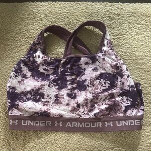 Under Armour Purple Sports Bra with Racerback Design